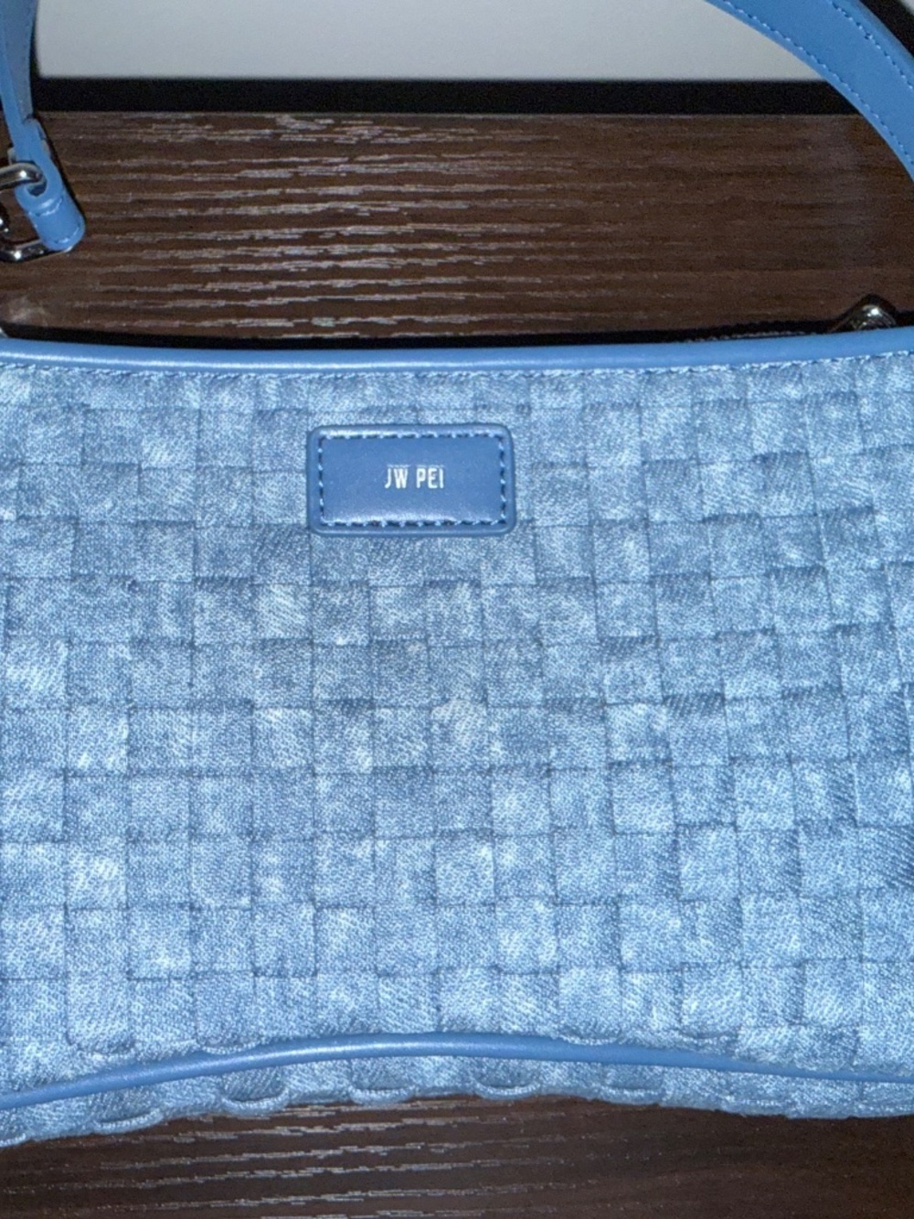 JW PEI Eva Shoulder Bag – Blue Denim Weave 💙 - Picture 2 of 9